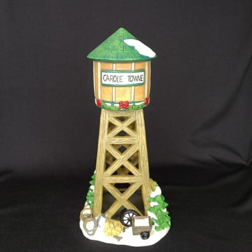 Carole Towne Village Water Tower Christmas 2003 Lemax Holiday #201506 with Box
